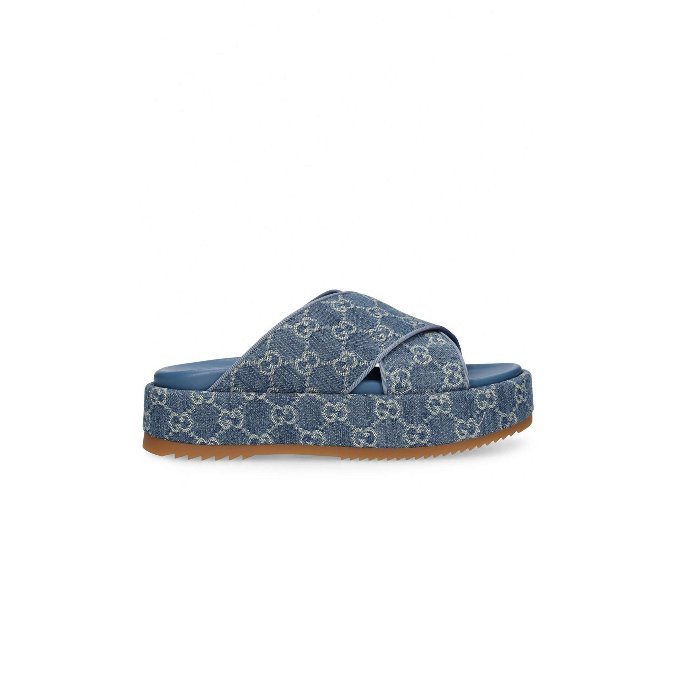 G*u*i women''s gg denim platform sandals 816798